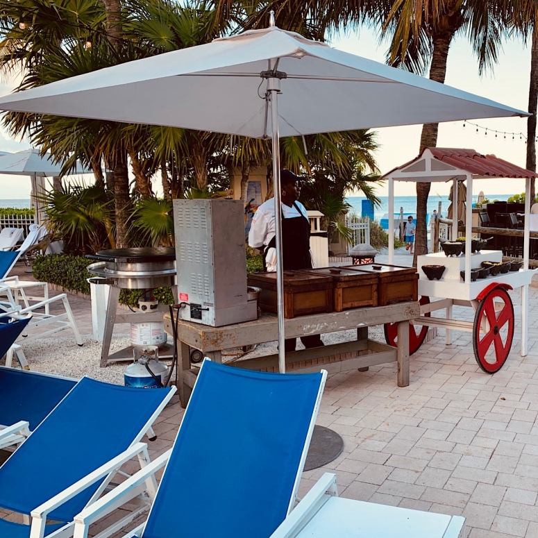 Taco stand by the pool at Ritz-Carlton Key Biscayne 